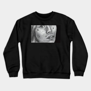 drawing insecurities moles body positivity Crewneck Sweatshirt